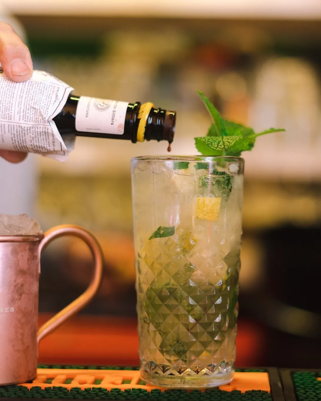 Mojito with mint and lime