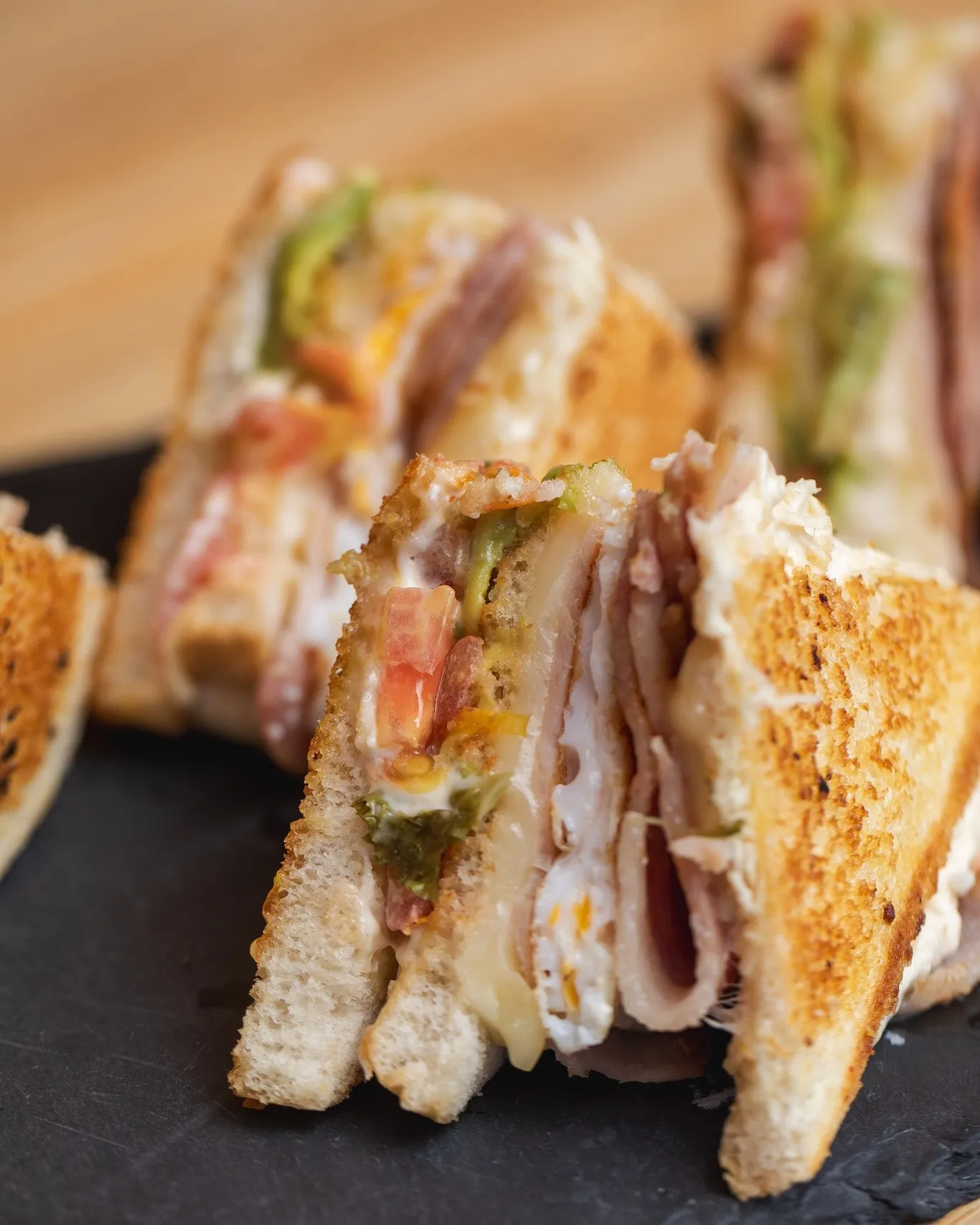 An assortment of sandwiches to share